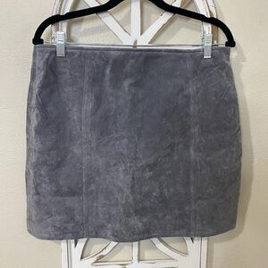 NWT BLANK NYC size 30 GRAY SUEDE LEATHER MINI SKIRT